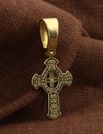 Крест из лимонного золота 585 пробы