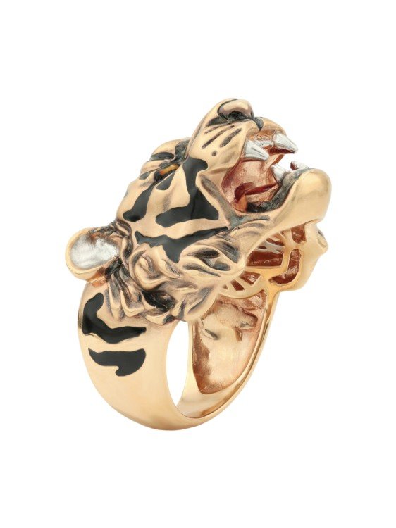 Кольцо из золота c эмалью