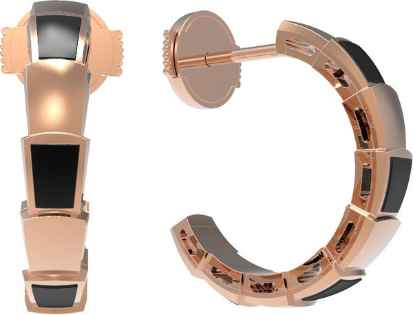 Серьги из золота c ониксом