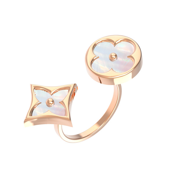 Кольцо из золота c перламутром