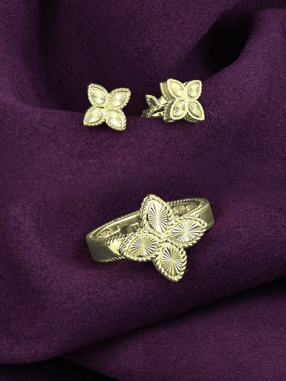 Серьги из лимонного золота