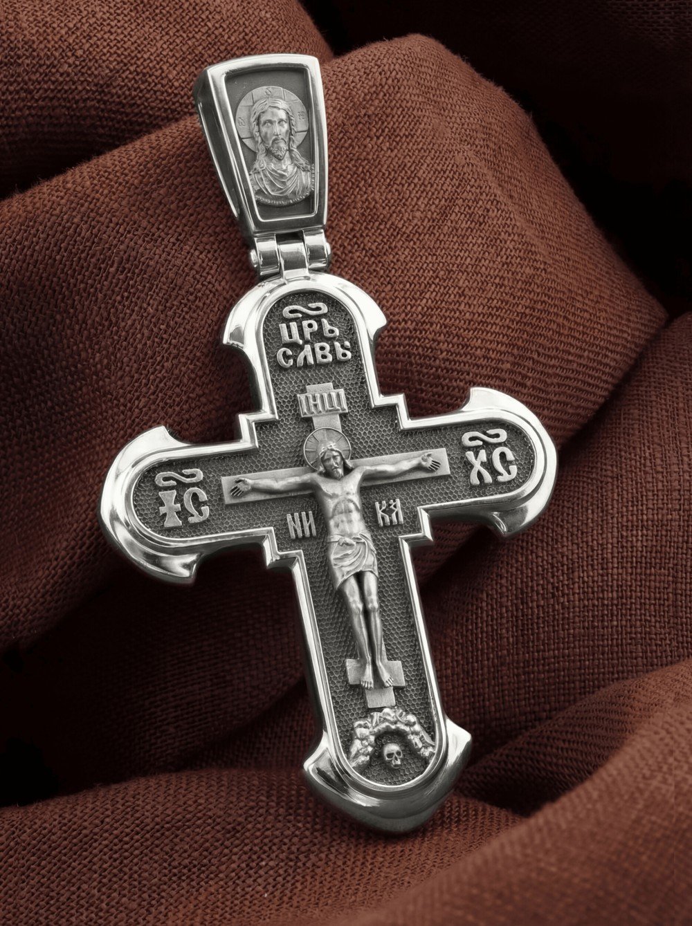 Крест из белого золота
