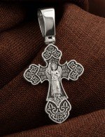 Крест из белого золота 585 пробы