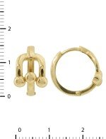 Серьги из лимонного золота 585 пробы