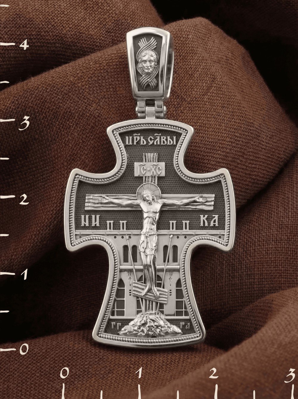 Крест из белого золота