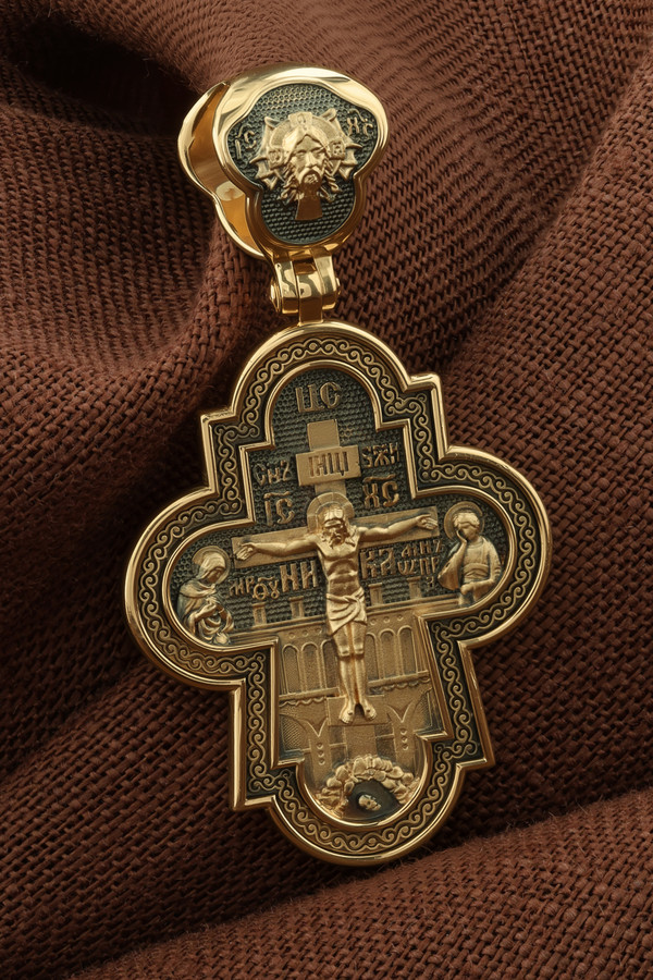 Крест из лимонного золота