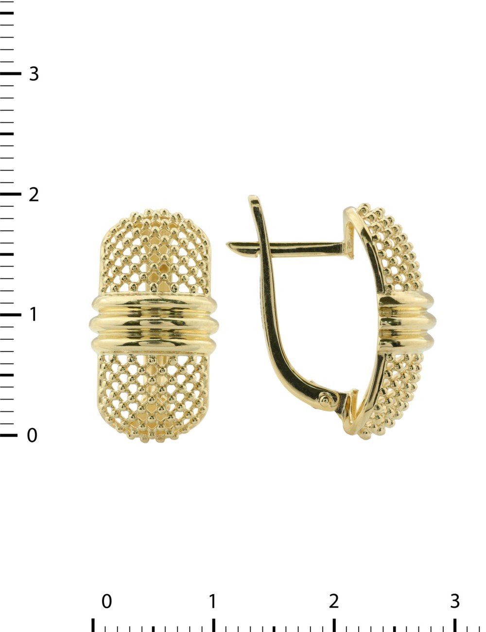 Серьги из лимонного золота 585 пробы