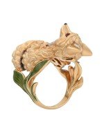 Кольцо из золота 585 пробы c эмалью