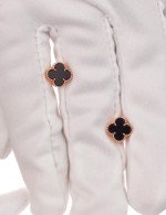 Серьги из золота 585 пробы c ониксом