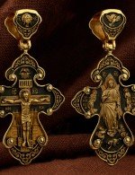 Крест из лимонного золота 585 пробы