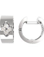 Серьги из белого золота 585 пробы c бриллиантами