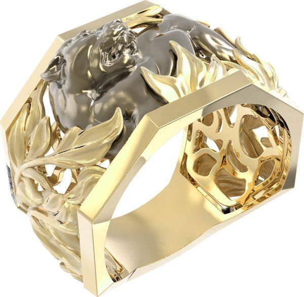 Кольцо из лимонного золота 585 пробы