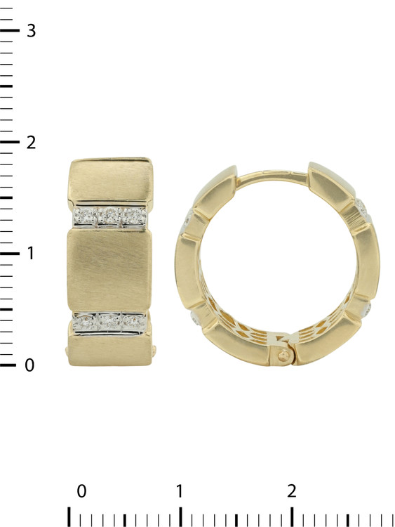 Серьги из лимонного золота c бриллиантами