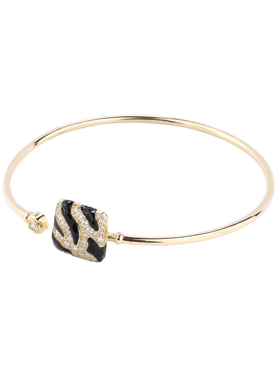 Браслет из лимонного золота c эмалью и бриллиантами