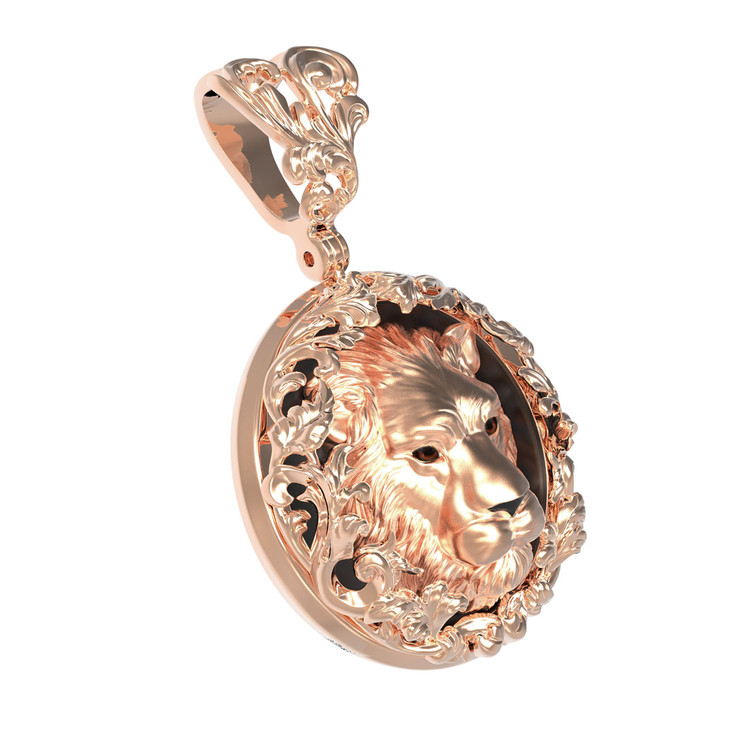 Подвеска из золота c эмалью и ониксом