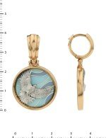 Серьги из золота 585 пробы c эмалью