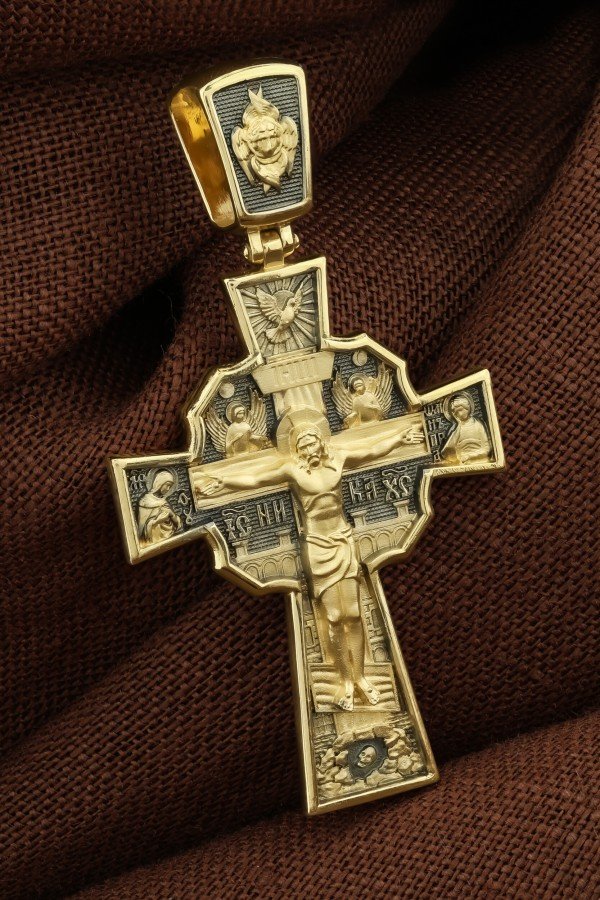 Крест из лимонного золота