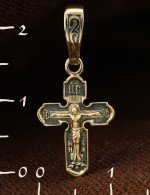 Крест из лимонного золота 585 пробы