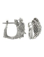 Серьги из белого золота 585 пробы c бриллиантами