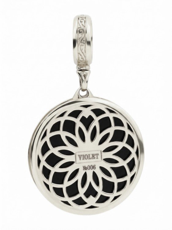 Подвеска из белого золота c ониксом