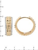 Серьги из золота 585 пробы c бриллиантами и рубином