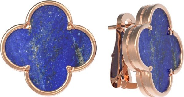 Серьги из золота c лазуритом