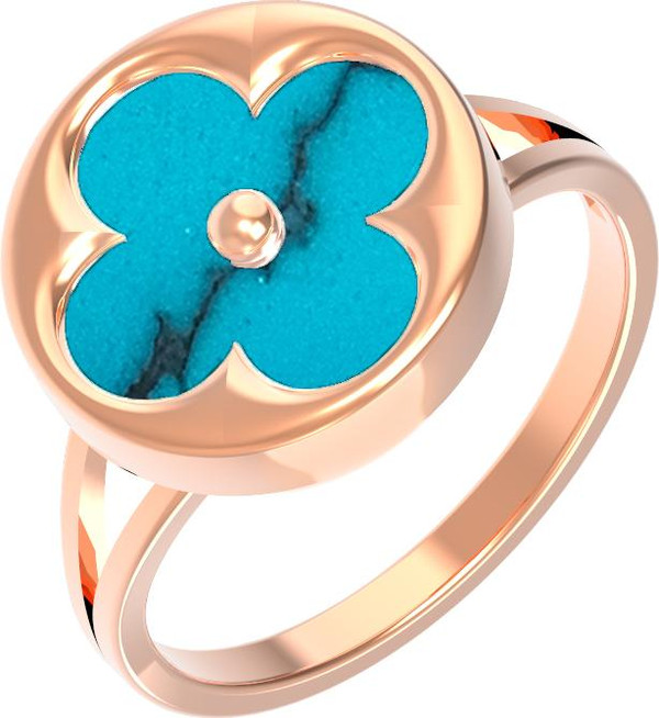 Кольцо из золота c бирюзой