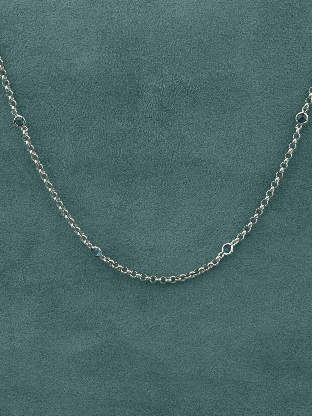 Цепь из белого золота c топазом London