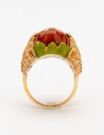 Кольцо из золота 585 пробы c эмалью
