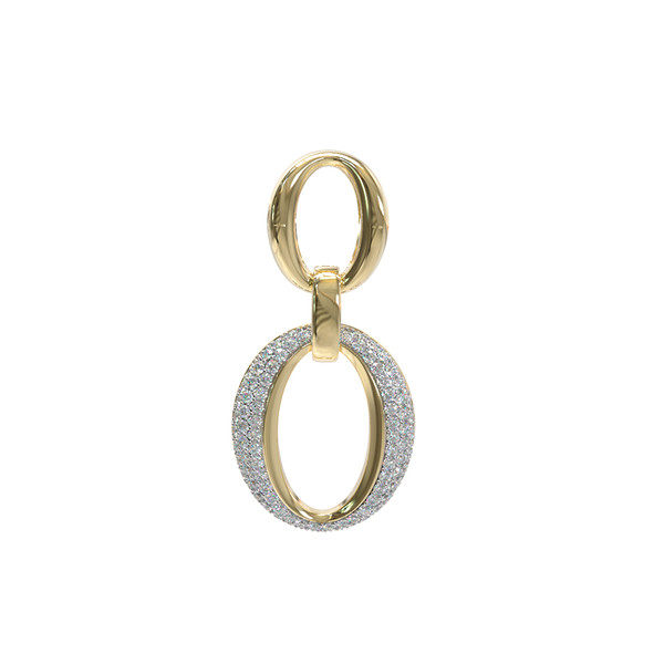 Подвеска из лимонного золота c бриллиантами