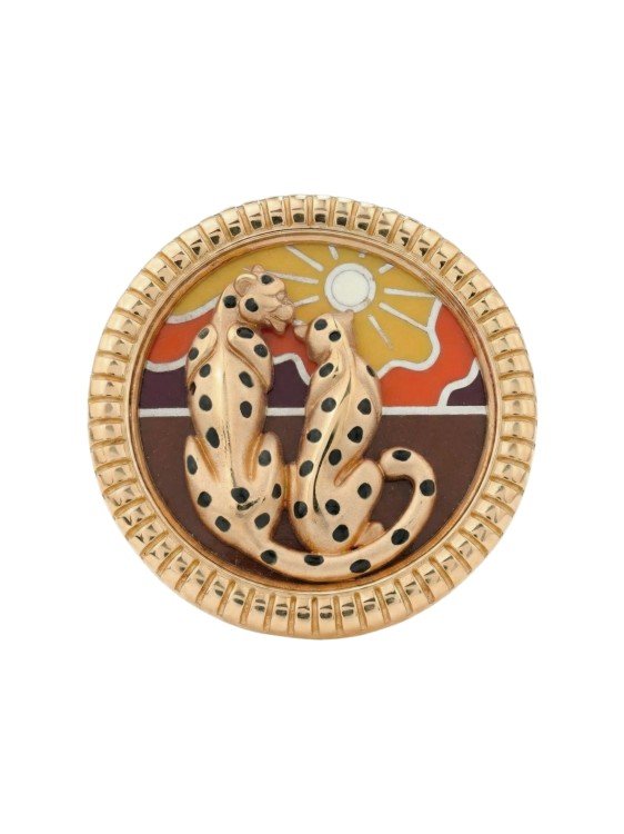 Кольцо из золота c эмалью