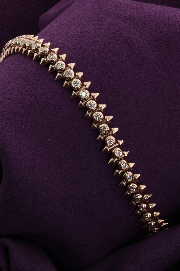 Браслет из золота 585 пробы c бриллиантами