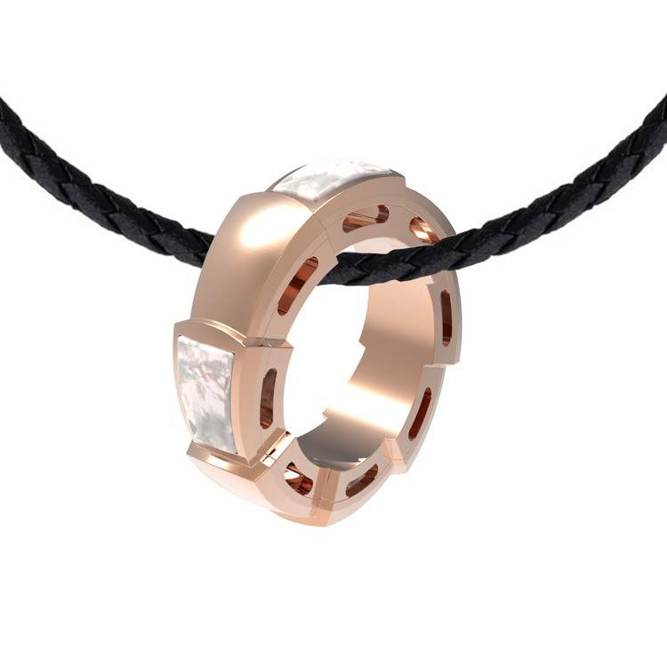 Подвеска из золота c перламутром