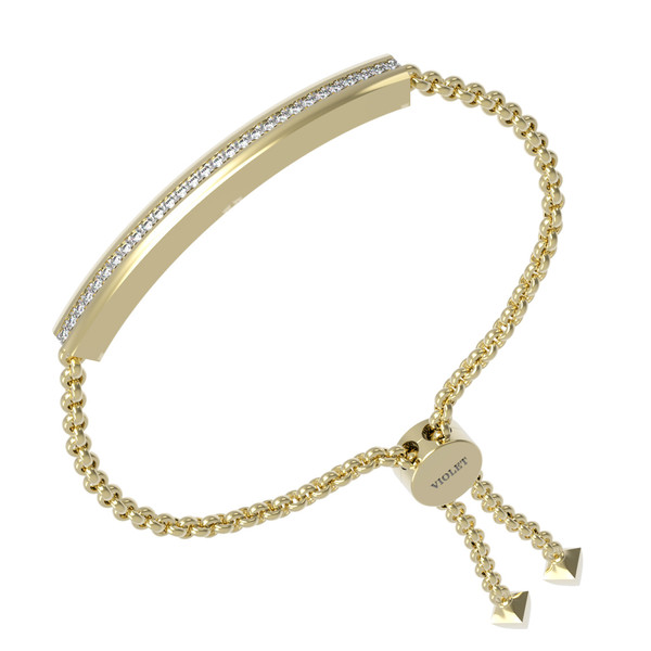 Браслет из лимонного золота c бриллиантами