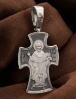 Крест из белого золота 585 пробы
