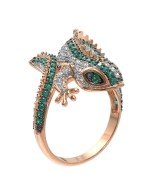 Кольцо из золота 585 пробы c фианитом