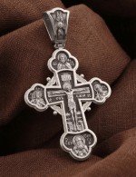 Крест из белого золота 585 пробы