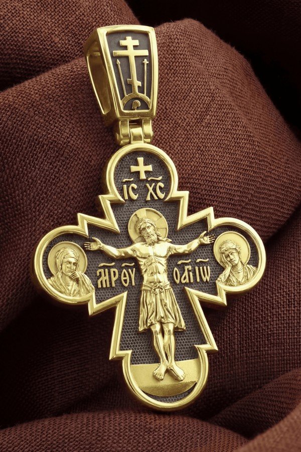 Крест из лимонного золота