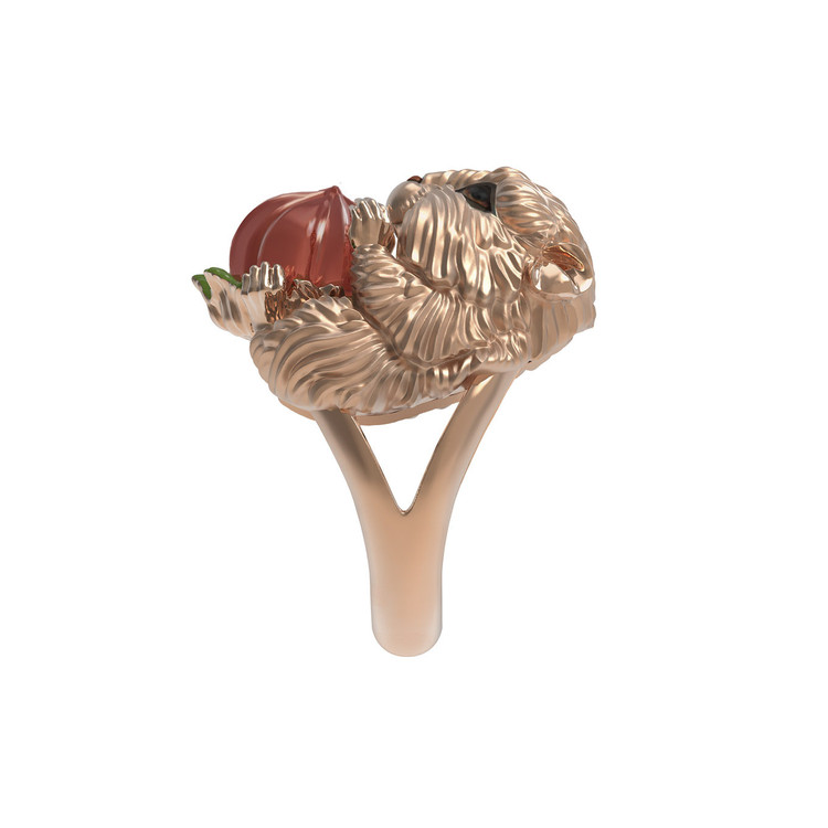 Кольцо из золота c эмалью