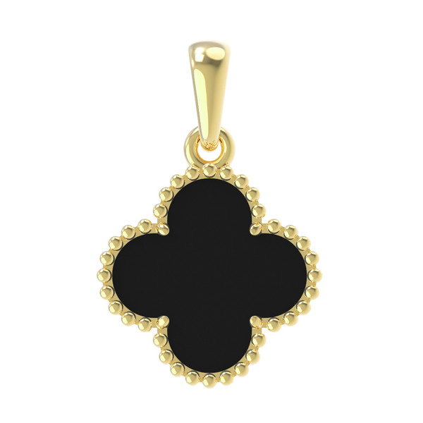 Подвеска из лимонного золота c ониксом