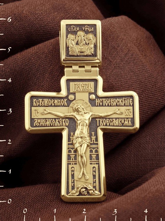 Крест из лимонного золота