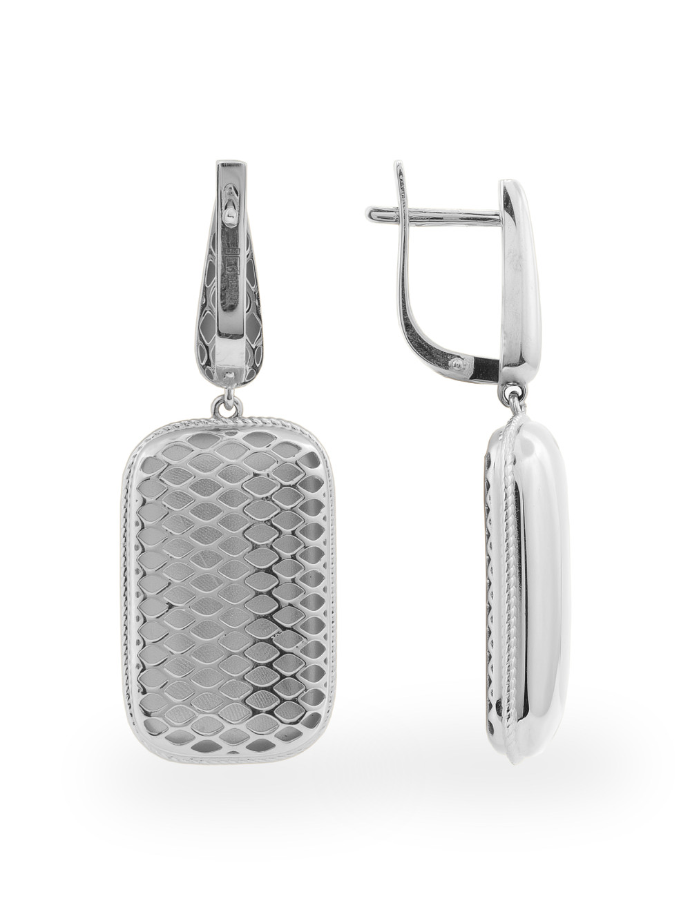 Серьги из белого золота