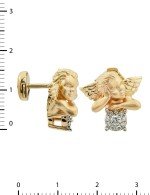 Серьги из золота 585 пробы c бриллиантами