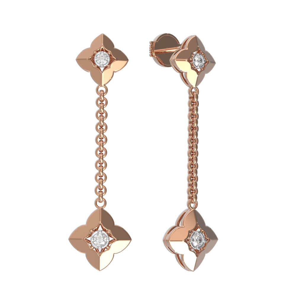 Серьги из золота c бриллиантами