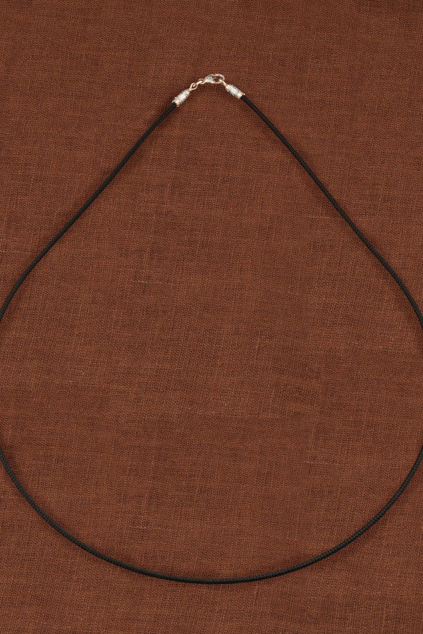 Шнурок шёлковый из золота 585 пробы c шёлковым шнурком