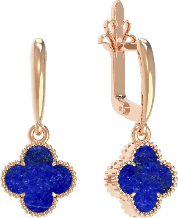 Серьги из золота c лазуритом