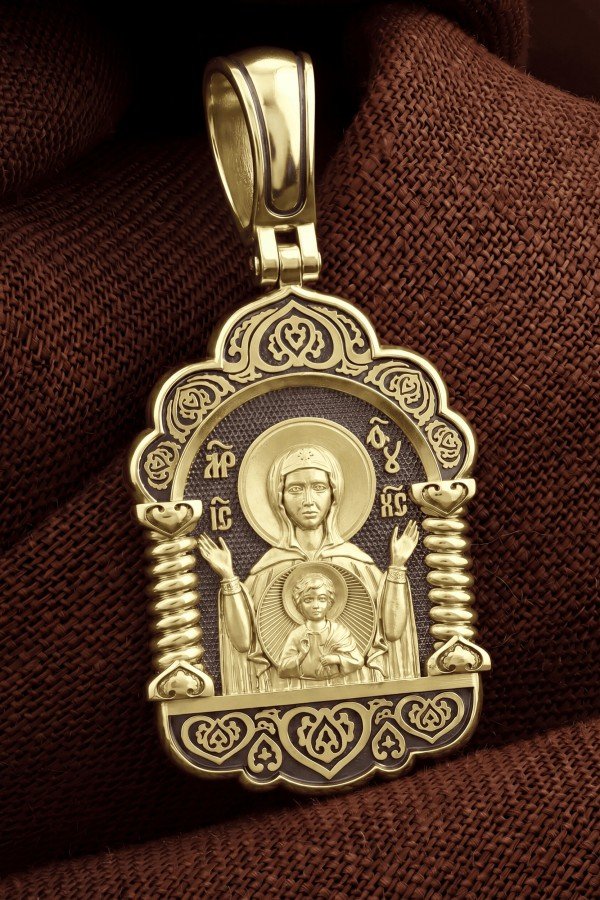 Образок из лимонного золота 585 пробы