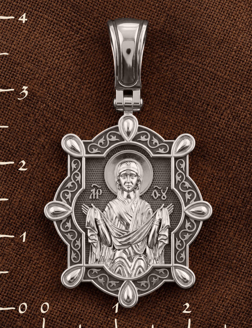 Образок из белого золота