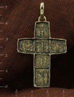 Крест из зелёного золота 585 пробы