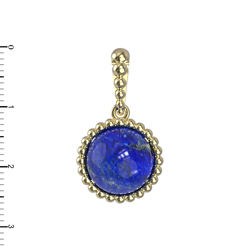 Подвеска из лимонного золота c лазуритом